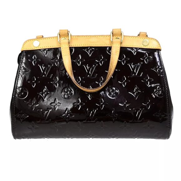 LOUIS VUITTON Brea PM Hand Bag Monogram Vernis Leather Amarante - Picture 3 of 16